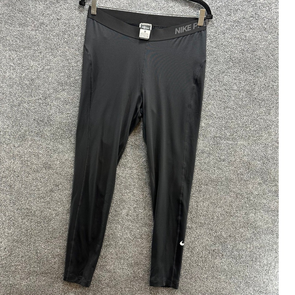 Nike Pro Dri-FIT Womens XL Black Athletic Leggings Compression Tights RN56323